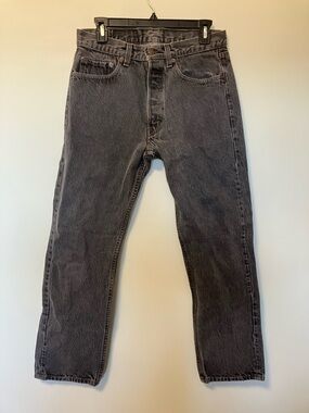 Vintage Levi's 501 XX USA 32x30 Men's Washed Black Grey Straight Jeans